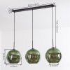 Koyoto Suspension, Boule lumineuse, Suspension Vert, 3 lumières