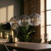 Koyoto Suspension, Boule lumineuse, Suspension Clair, Fumé, 3 lumières