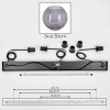 Koyoto Suspension, Boule lumineuse, Suspension Fumé, 3 lumières