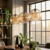 Koyoto Suspension, Boule lumineuse, Suspension Ambre, 3 lumières