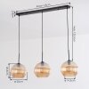 Koyoto Suspension, Boule lumineuse, Suspension Ambre, 3 lumières