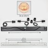 Koyoto Suspension, Boule lumineuse, Suspension Ambre, 3 lumières