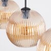 Koyoto Suspension, Boule lumineuse, Suspension Ambre, 3 lumières