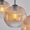 Koyoto Suspension, Boule lumineuse, Suspension Ambre, Clair, 3 lumières
