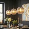 Koyoto Suspension, Boule lumineuse, Suspension Ambre, 3 lumières