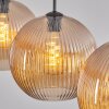 Koyoto Suspension, Boule lumineuse, Suspension Ambre, 3 lumières