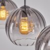 Koyoto Suspension, Boule lumineuse, Suspension Clair, Fumé, 3 lumières