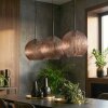 Koyoto Suspension, Boule lumineuse, Suspension Cuivré, 3 lumières