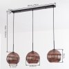 Koyoto Suspension, Boule lumineuse, Suspension Cuivré, 3 lumières