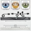 Koyoto Suspension, Boule lumineuse, Suspension Bleu, Or, Vert, Clair, 3 lumières