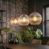 Koyoto Suspension, Boule lumineuse, Suspension Ambre, Clair, Fumé, 3 lumières
