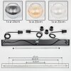 Koyoto Suspension, Boule lumineuse, Suspension Ambre, Clair, Fumé, 3 lumières