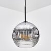 Ripoll Suspension, Boule lumineuse, Suspension Chrome, Clair, Fumé, 1 lumière