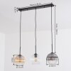 Koyoto Suspension, Boule lumineuse, Suspension Ambre, Clair, Fumé, 3 lumières