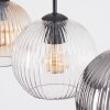 Koyoto Suspension, Boule lumineuse, Suspension Ambre, Clair, Fumé, 3 lumières