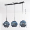 Koyoto Suspension, Boule lumineuse, Suspension Bleu, 3 lumières