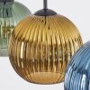Koyoto Suspension, Boule lumineuse, Suspension Bleu, Or, Vert, 3 lumières