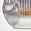 Ripoll Suspension, Boule lumineuse, Suspension Chrome, Clair, Fumé, 1 lumière