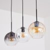 Koyoto Suspension, Suspension 20 cm Ambre, Clair, Fumé, 3 lumières