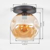 Ripoll Plafonnier, Boule lumineuse Ambre, 1 lumière