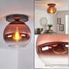 Koyoto Plafonnier, Boule lumineuse 25 cm Clair, Cuivré, 1 lumière