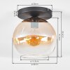 Koyoto Plafonnier, Boule lumineuse 25 cm Ambre, Clair, 1 lumière