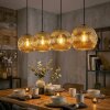Ripoll Suspension, Boule lumineuse, Suspension Or, 4 lumières