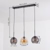 Koyoto Suspension, Suspension Ambre, Fumé, 3 lumières
