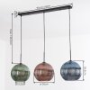 Koyoto Suspension, Boule lumineuse, Suspension 30 cm Bleu, Vert, Cuivré, 3 lumières
