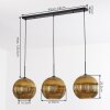 Koyoto Suspension, Boule lumineuse, Suspension 30 cm Or, 3 lumières