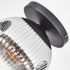 Ripoll Plafonnier, Boule lumineuse Chrome, Clair, Fumé, 1 lumière