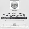 Ripoll Suspension, Boule lumineuse, Suspension Clair, Fumé, 4 lumières