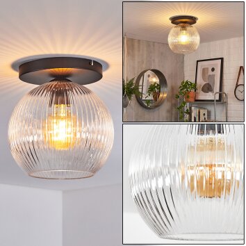 Koyoto Plafonnier, Boule lumineuse 25 cm Clair, 1 lumière