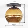 Koyoto Plafonnier, Boule lumineuse 25 cm Or, 1 lumière