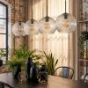 Ripoll Suspension, Boule lumineuse, Suspension Clair, 4 lumières