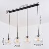Ripoll Suspension, Boule lumineuse, Suspension Clair, 4 lumières