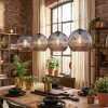 Ripoll Suspension, Boule lumineuse, Suspension Chrome, Fumé, 4 lumières