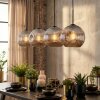 Ripoll Suspension, Boule lumineuse, Suspension Chrome, Fumé, 4 lumières