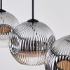 Ripoll Suspension, Boule lumineuse, Suspension Chrome, Clair, Fumé, 4 lumières