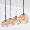 Ripoll Suspension, Boule lumineuse, Suspension Ambre, Clair, 4 lumières