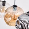 Ripoll Suspension, Boule lumineuse, Suspension Ambre, Clair, Fumé, 4 lumières