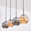 Ripoll Suspension, Boule lumineuse, Suspension Ambre, Fumé, 4 lumières