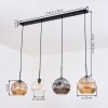 Ripoll Suspension, Boule lumineuse, Suspension Ambre, Clair, Fumé, 4 lumières