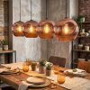 Ripoll Suspension, Boule lumineuse, Suspension Cuivré, 4 lumières
