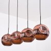 Ripoll Suspension, Boule lumineuse, Suspension Cuivré, 4 lumières