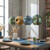 Ripoll Suspension, Boule lumineuse, Suspension Bleu, Or, Vert, 4 lumières