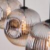 Ripoll Suspension, Boule lumineuse, Suspension Chrome, Fumé, 3 lumières