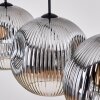 Ripoll Suspension, Boule lumineuse, Suspension Chrome, Clair, Fumé, 4 lumières