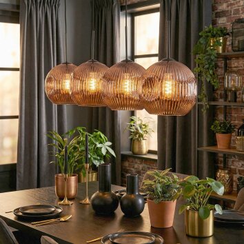 Ripoll Suspension, Boule lumineuse, Suspension Cuivré, 4 lumières