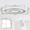 Lidor Plafonnier LED Gris, Blanc, 1 lumière, Télécommandes